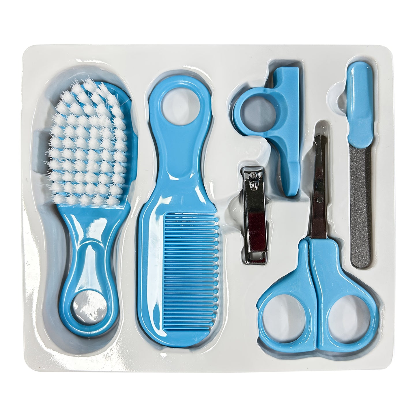 Newborn Baby Care Kit - Includes 6 Pieces for Daily Nail, Hair, and Grooming; Featuring Brush, Comb, and Manicure Set. Perfect as a Gift for Christmas, Halloween, or Thanksgiving.