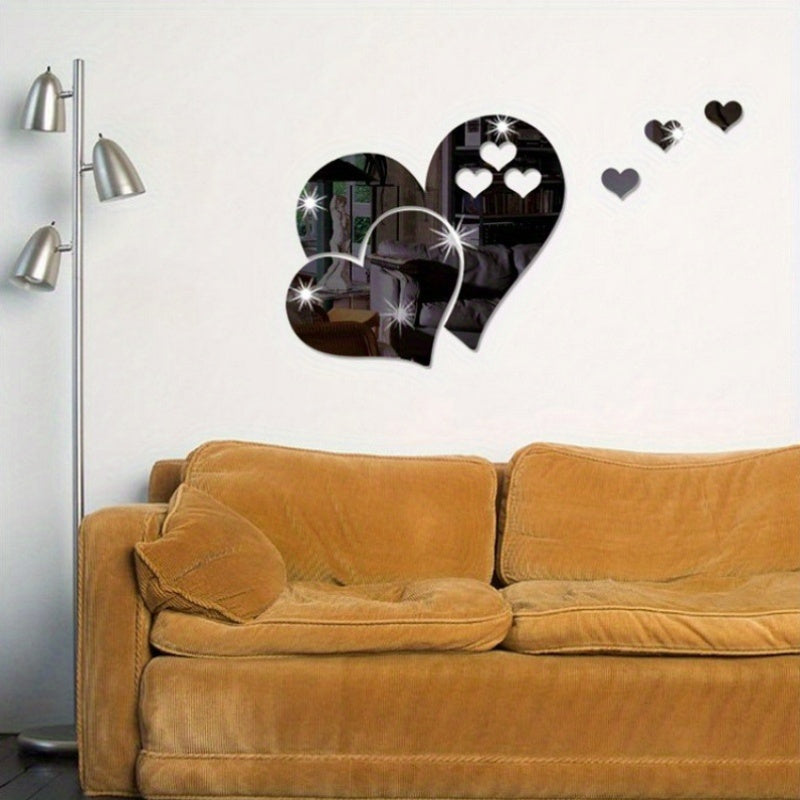 3D Love Mirror Wall Sticker for Home Decor