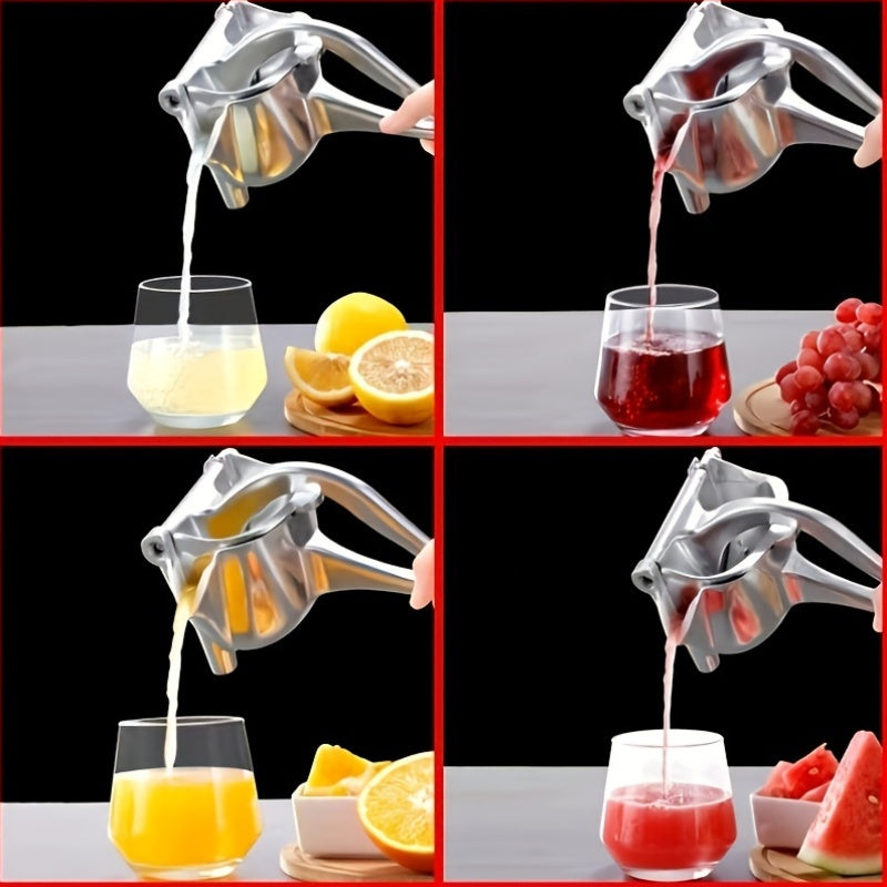 Efficient Manual Juicer for Fruit - Easily Squeeze Oranges, Pomegranates, and Lemons - User-Friendly Design, Compact Size - Ideal for Parties, Kitchens, Bars, and Celebrations.