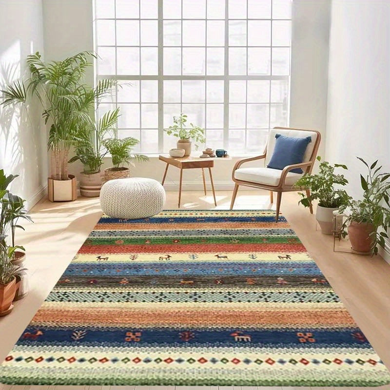 Stylish and High-Quality 1pc Non-Slip Kitchen Mat with a Chic Print - Long-Lasting and Easy to Clean, Suitable for Living Room, Porch, Balcony, and Home Decor