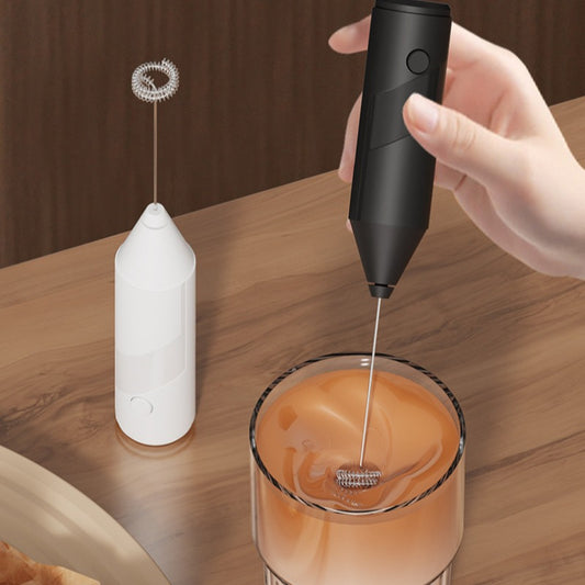 Stainless steel handheld milk frother perfect for coffee, cappuccino, and chocolate, ideal for latte art and creamy foam (batteries not included).