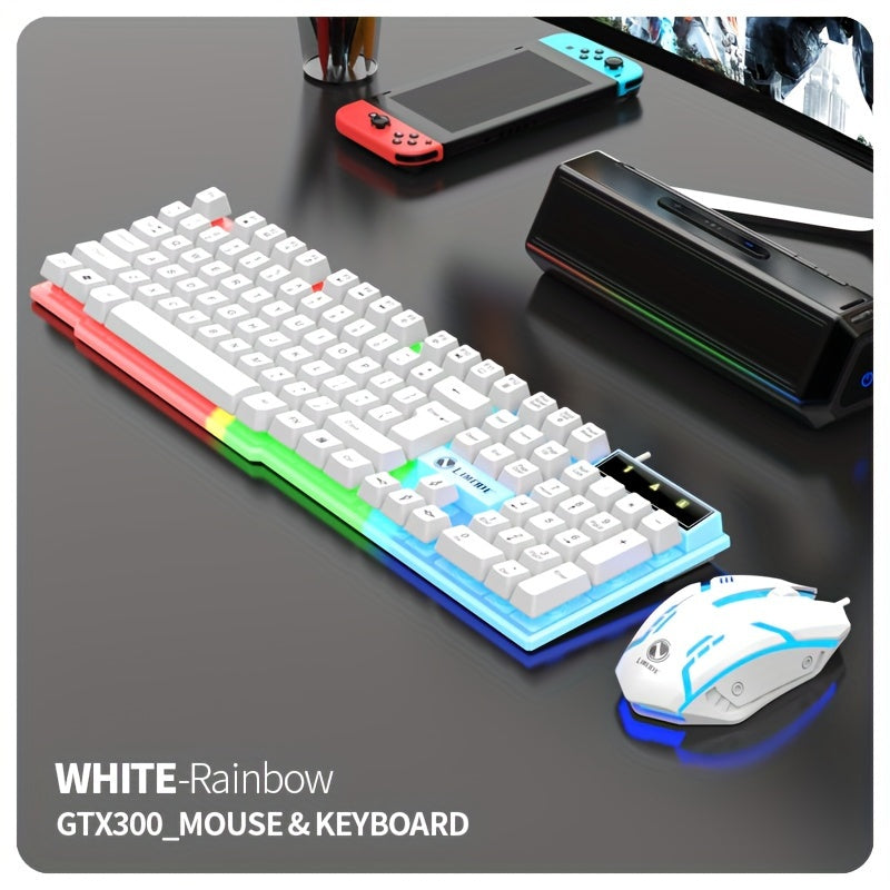 LED Luminous Gaming Keyboard & Mouse Set with 104 Keys