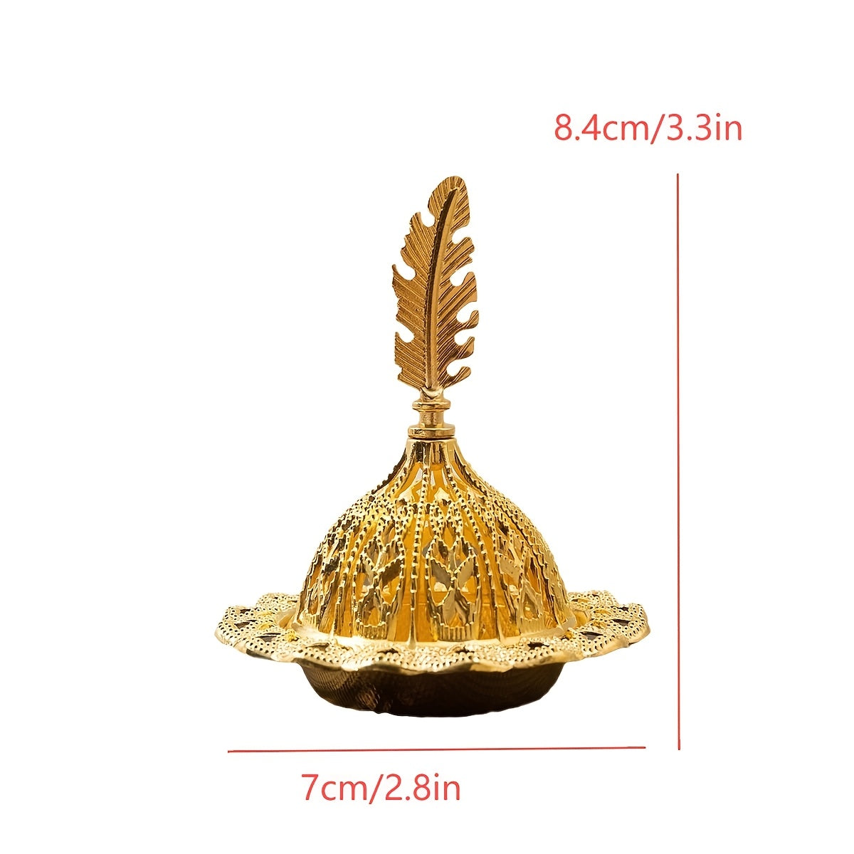 Elegant Golden Hollow-Out Resin Incense Burner - Luxurious Metal Aromatherapy Decor with Intricate Lace Patterns, Perfect for Home or Office Ambiance, Home Fragrance. Crafted with Care