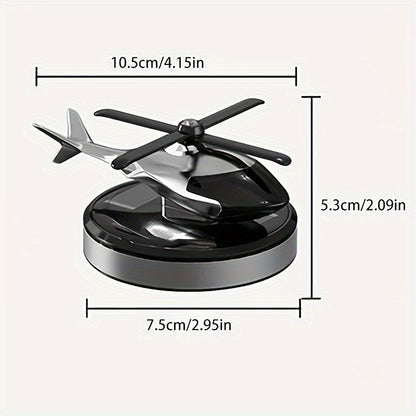 Solar rotary helicopter diffuser for small, fresh, long-lasting fragrance in cars, RVs, and interiors.