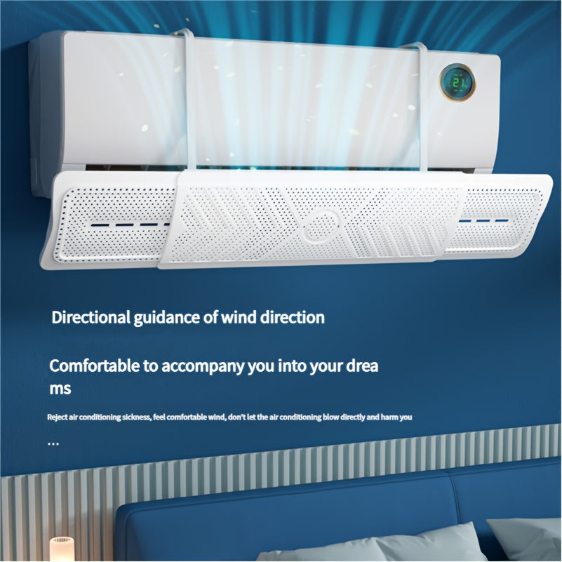 Adjust the Adjustable Air Conditioner Wind Deflector to control air flow and prevent direct blowing, reducing both hot and cold air flow.