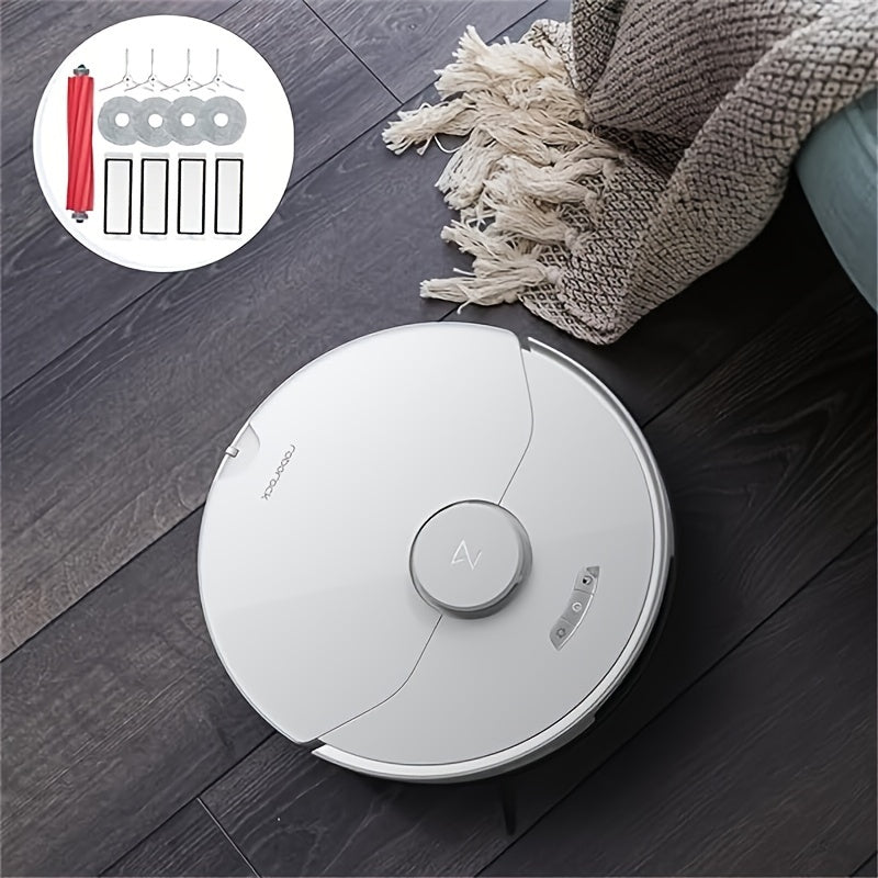 Get 19 Replacement Parts that are Compatible with the Roborock Q Revo Robot Vacuum Cleaner! This set includes 1 Main Roller Brush, 4 High-Efficiency Filters, 6 Side Brushes, 4 Mop Pads, and 4 Dust Bags.