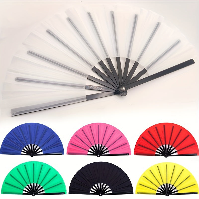 Traditional Chinese style accessories including a 1pc Kung Fu Fan, Tai Chi Ringing Fan, Chinese Dance Folding Fan, and Martial Arts Double-sided Plastic Fan Bone, perfect for adding a classic touch to your look.