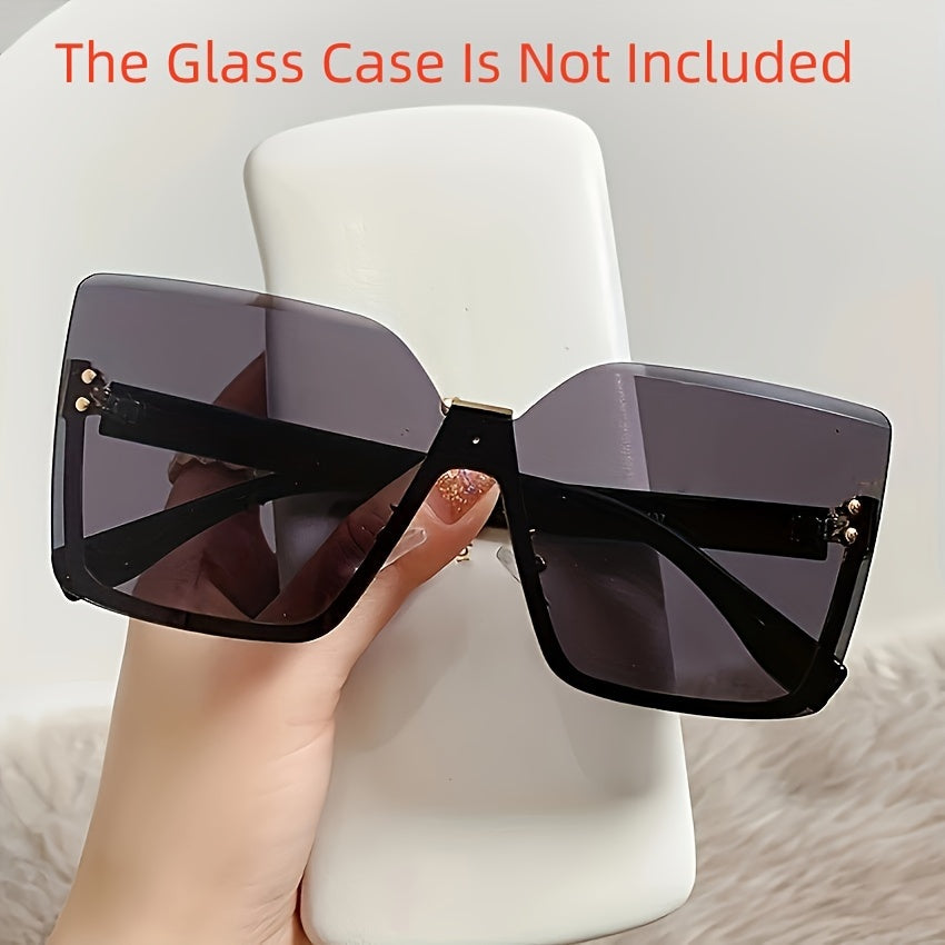 2 semi-rimless fashion glasses with gradient lenses for women, suitable for decoration, driving, and casual outings.