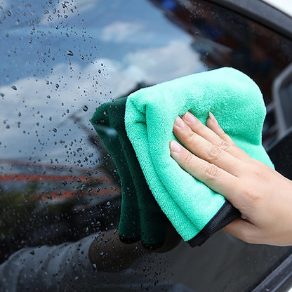 Thickened car cleaning towel set for interior and exterior maintenance.