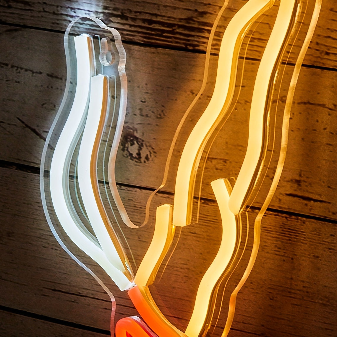 USB-powered LED neon light in the shape of cigar smoke, designed for a man cave room with a 1PC backboard.