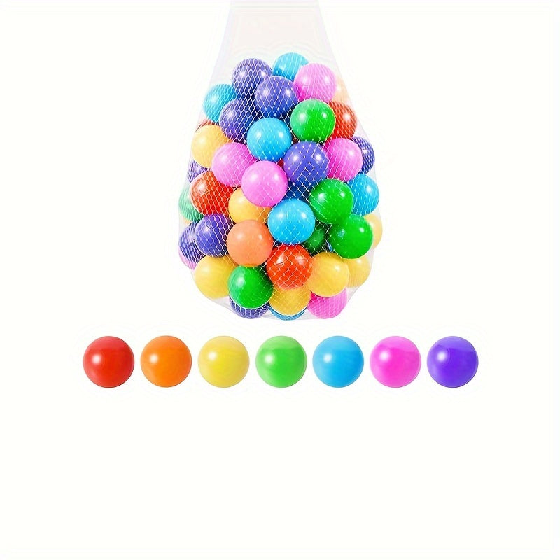 High-quality indoor Bobo balls available in sets of 50 or 100 colorful ocean balls.