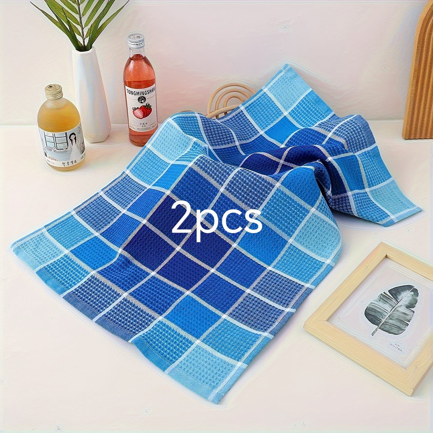 Pack of 12/6/4/2 extra-large waffle cleaning cloths, dish towels, scouring pads, tea towels, and daily towels for washing and drying dishes and household items.