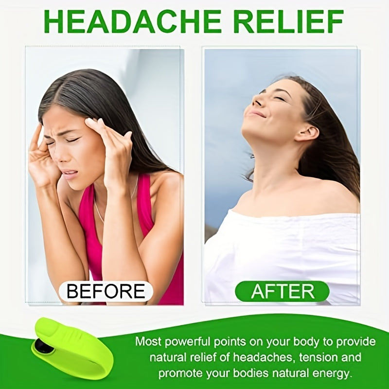 1pc Drug-Free Headache Relief Tool: Acupressure clip for migraine and tension pain relief.