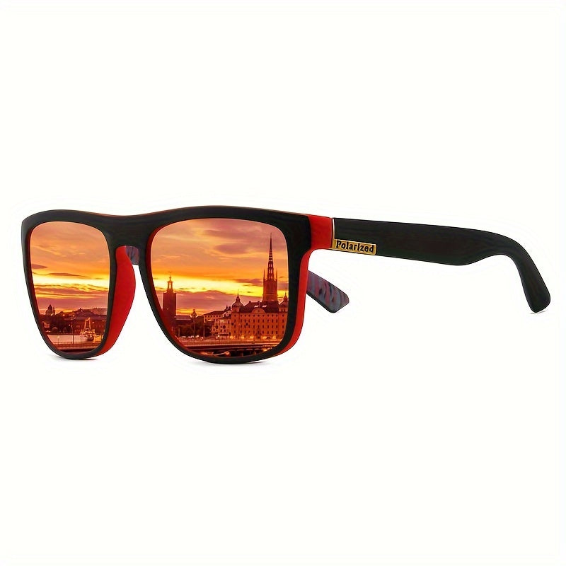 2 pairs of polarized sunglasses with mirrored PC lenses and copper alloy frames are suitable for both men and women for various outdoor activities and casual wear.