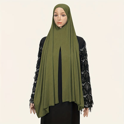 Women's Fashion Scarf with Solid Color, Equal Length on Two Sides, Lazy, Breathable, Comfortable, Sun Protection.