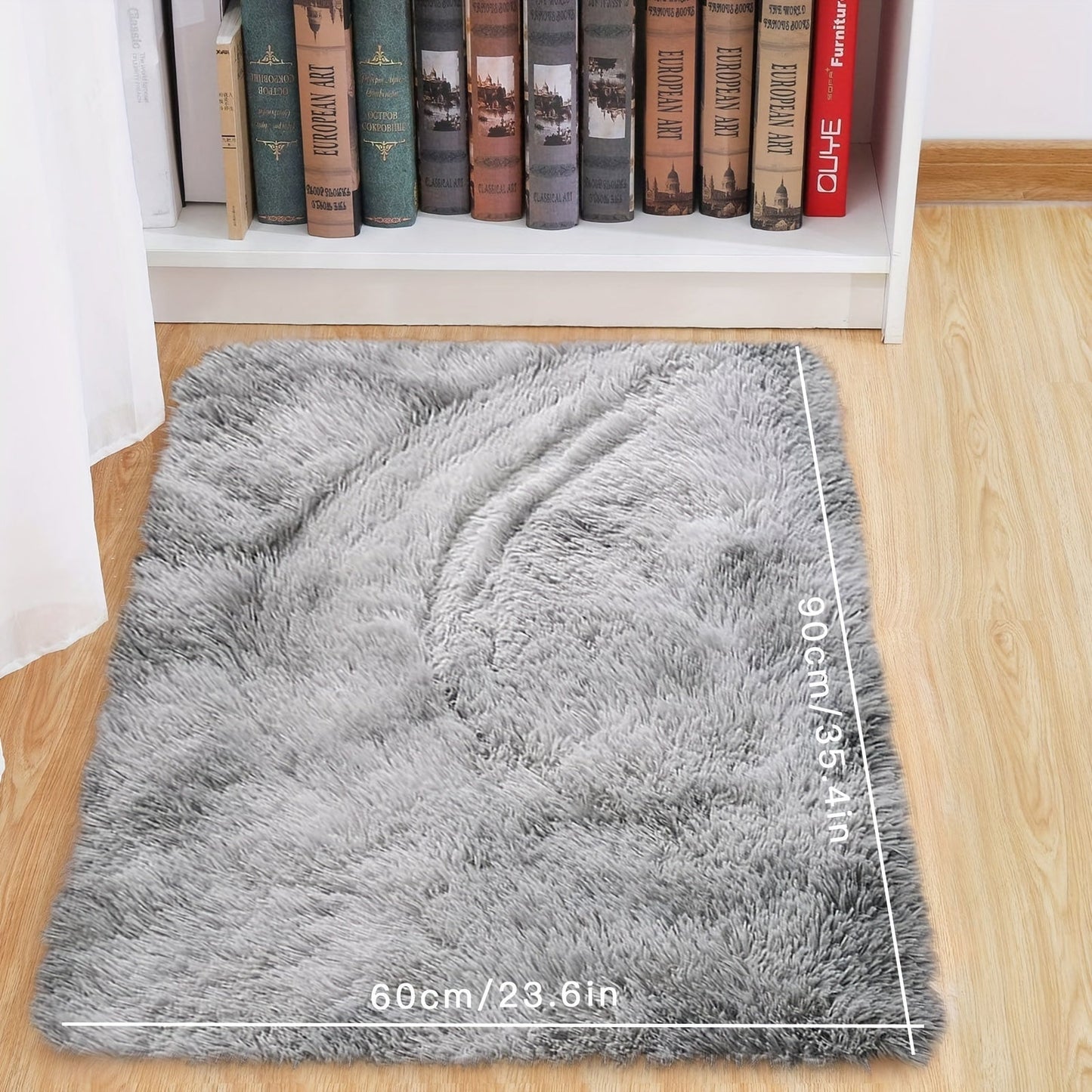 Luxurious soft plush shag area rug perfect for the living room, fluffy shaggy floor carpet ideal for the bedroom. This home decor piece adds warmth and style to any space. Non-slip and machine washable, it's perfect for the living room, bedroom, game