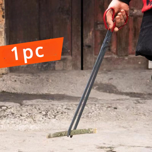 1pc Durable Fireplace Tongs Made of Heavy-Duty Metal, Featuring a Long Handle for Versatile Use with Charcoal, Coal & Logs. Perfect for Indoor & Outdoor Applications, with a Sturdy Metal Design that Requires No Electricity