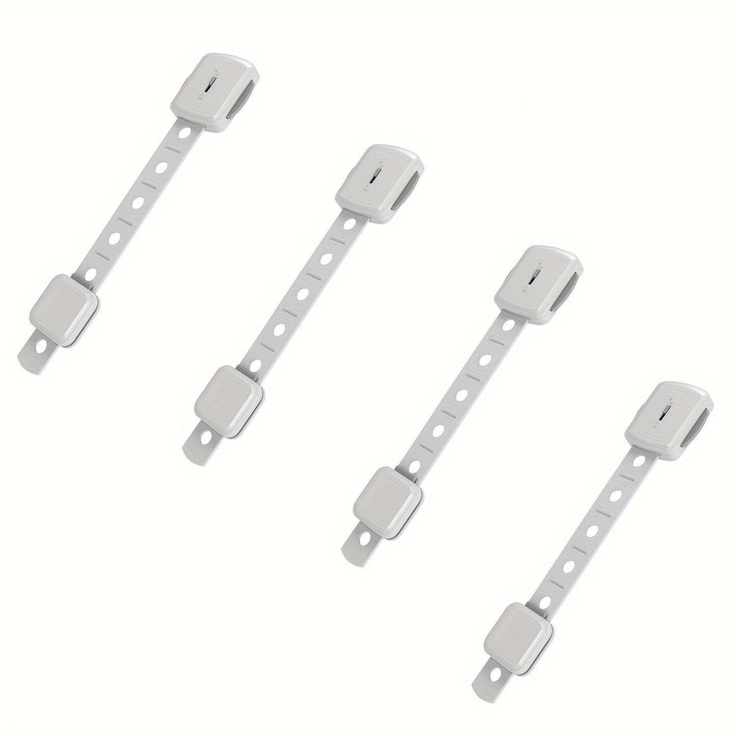 Multifunctional Safety Locks - Choose from sets of 4, 6, 8, or 10. Adjustable Drawer Locks that require no drilling for installation. Perfect for cabinets, drawers, refrigerators, dishwashers, and toilet seats.