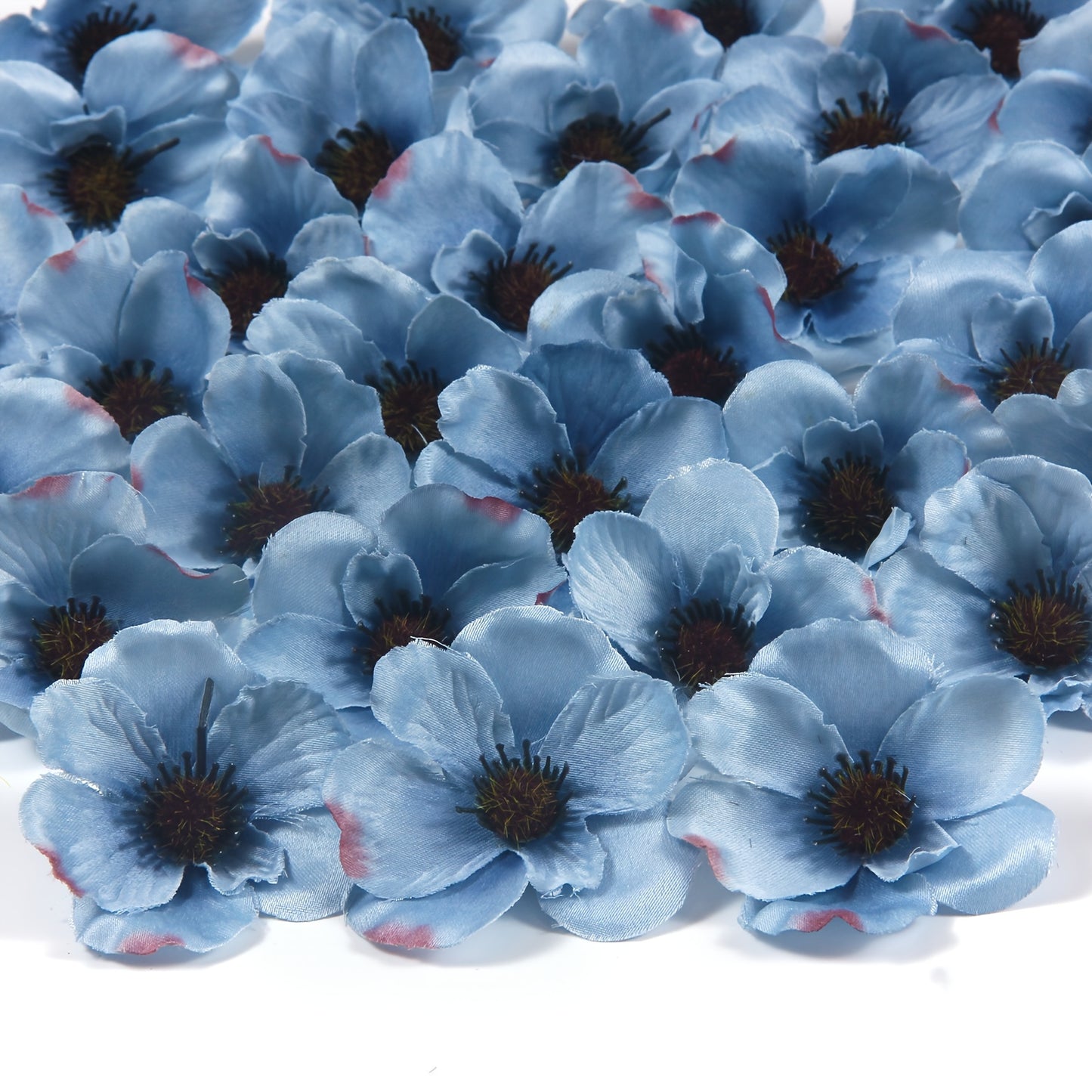 30 stemless artificial poppy flowers for Veterans Day, weddings, home decoration, parties, and crafts.