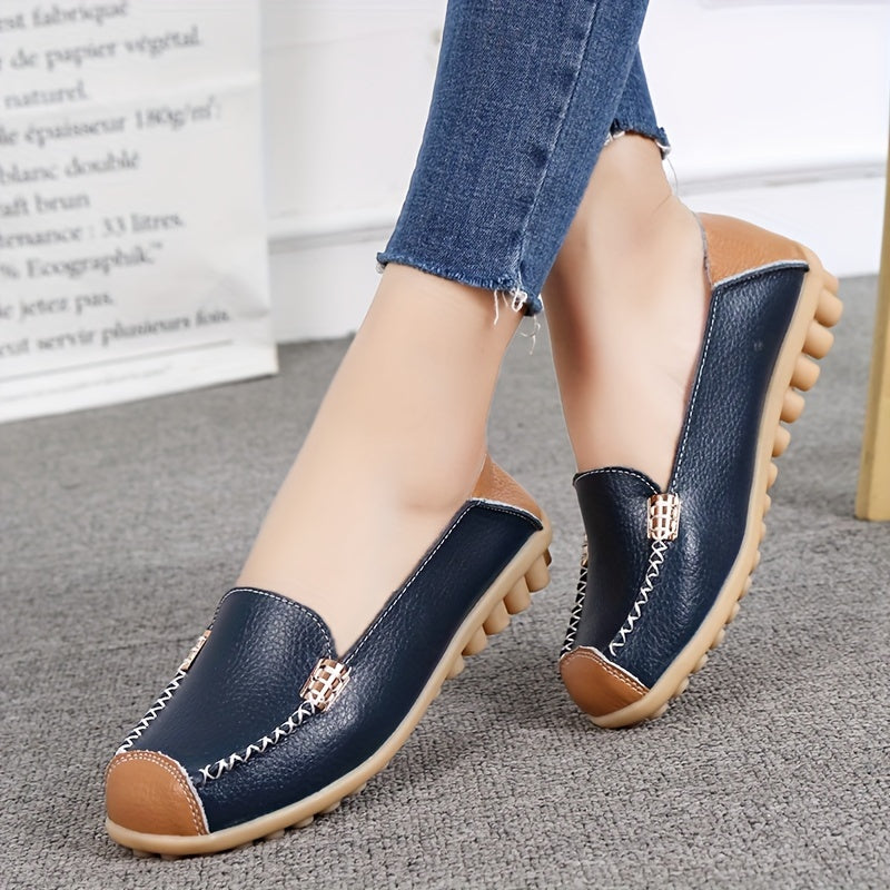 Women's low top colorblock slip-on casual shoes