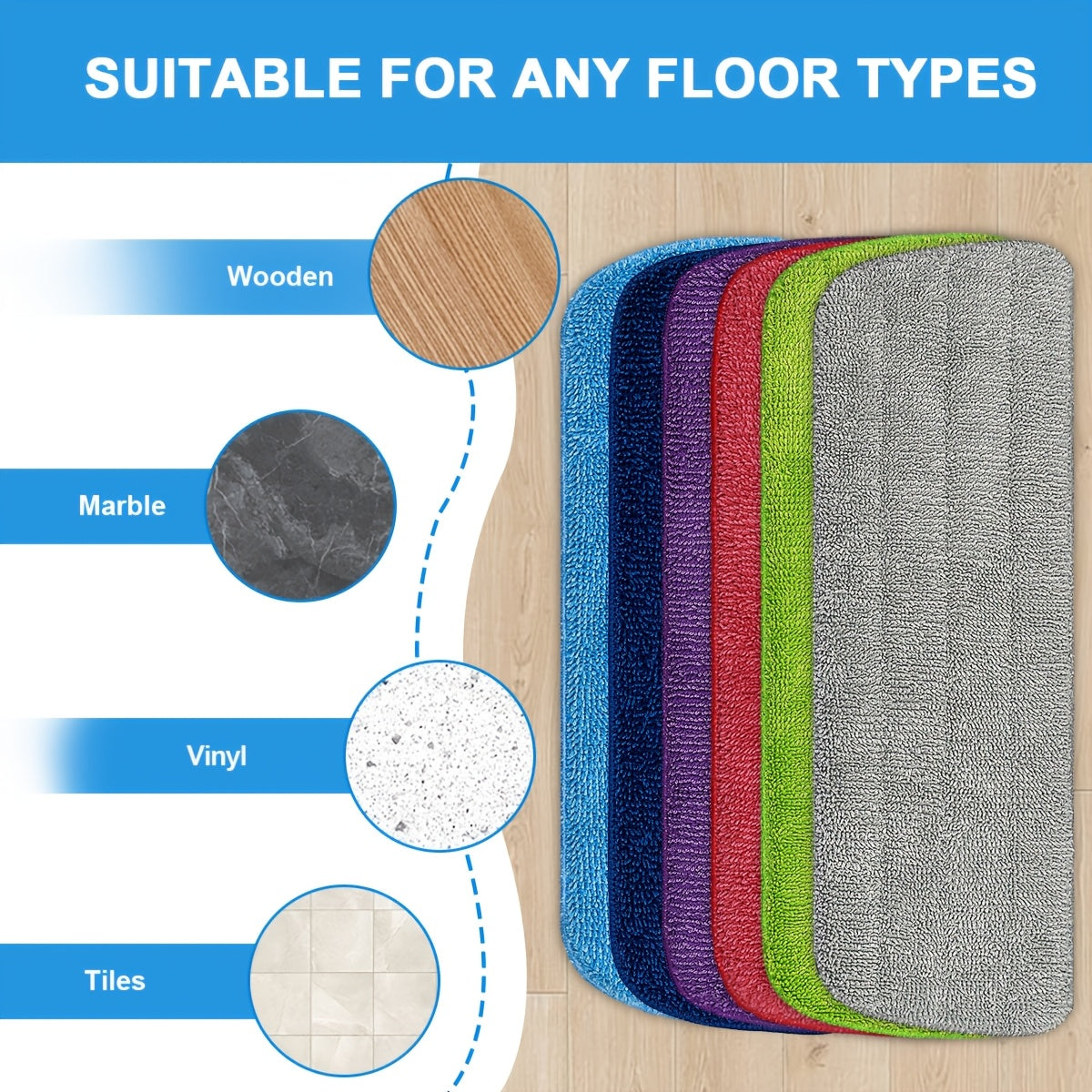 Get your hands on these durable microfiber pads designed to be used as replacements for spray mops. They are reusable, washable, and perfect for cleaning hardwood floors. These pads are compatible with most spray mop models and come in a variety of