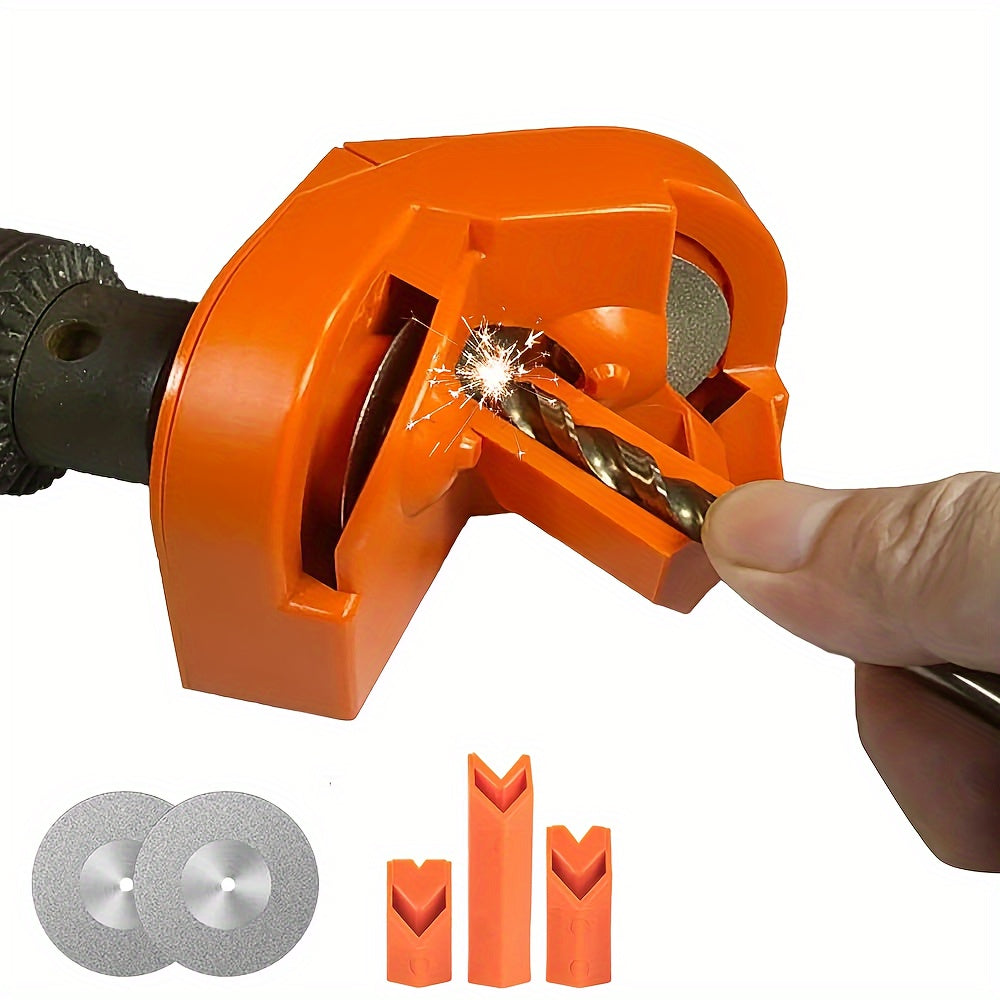 Sharpen multiple drill sizes in 5 seconds with the portable electric drill bit sharpener.