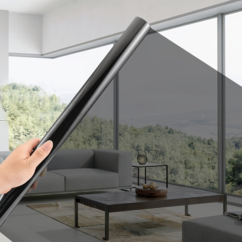 One-way Perspective Sunscreen Film for Household Use: Heat Insulation, Anti-static, Adhesive-Free Glass Film for Windows and Balcony Blackout Film