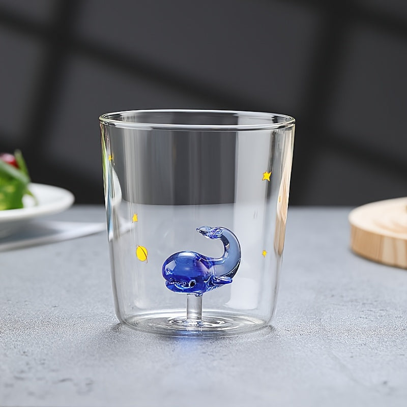 1 piece of 3D animal inside a 350ml heat resistant glass cup, ideal for all types of drinks in both summer and winter.