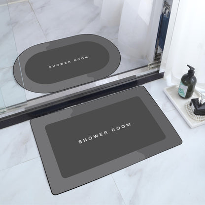 This set includes two velvet bath mats that are non-slip and quick-drying, perfect for use in the bathroom or shower room. Made from polyester, they are unscented and do not require electricity to function.