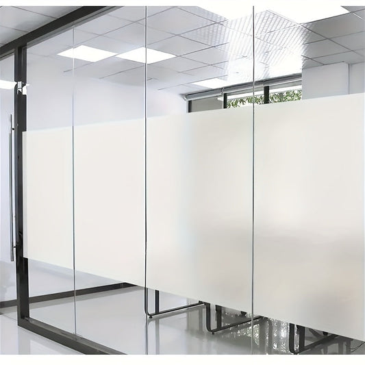 Classic Frosted Glass Film - 1 Roll, Removable and Reusable, 10Mil Thick PVC Material, Easy Installation with Static Adhesion, Provides Privacy as Window Covering