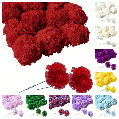 50 pieces of Eternal Blossom silk carnation flower for DIY wedding decorations