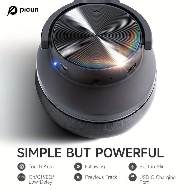 Picun B8 Wireless Headphones offer 120 hours of wireless playback, hands-free calling, and a foldable design. Optimized for use with mobile phones and PCs in travel, home, and office