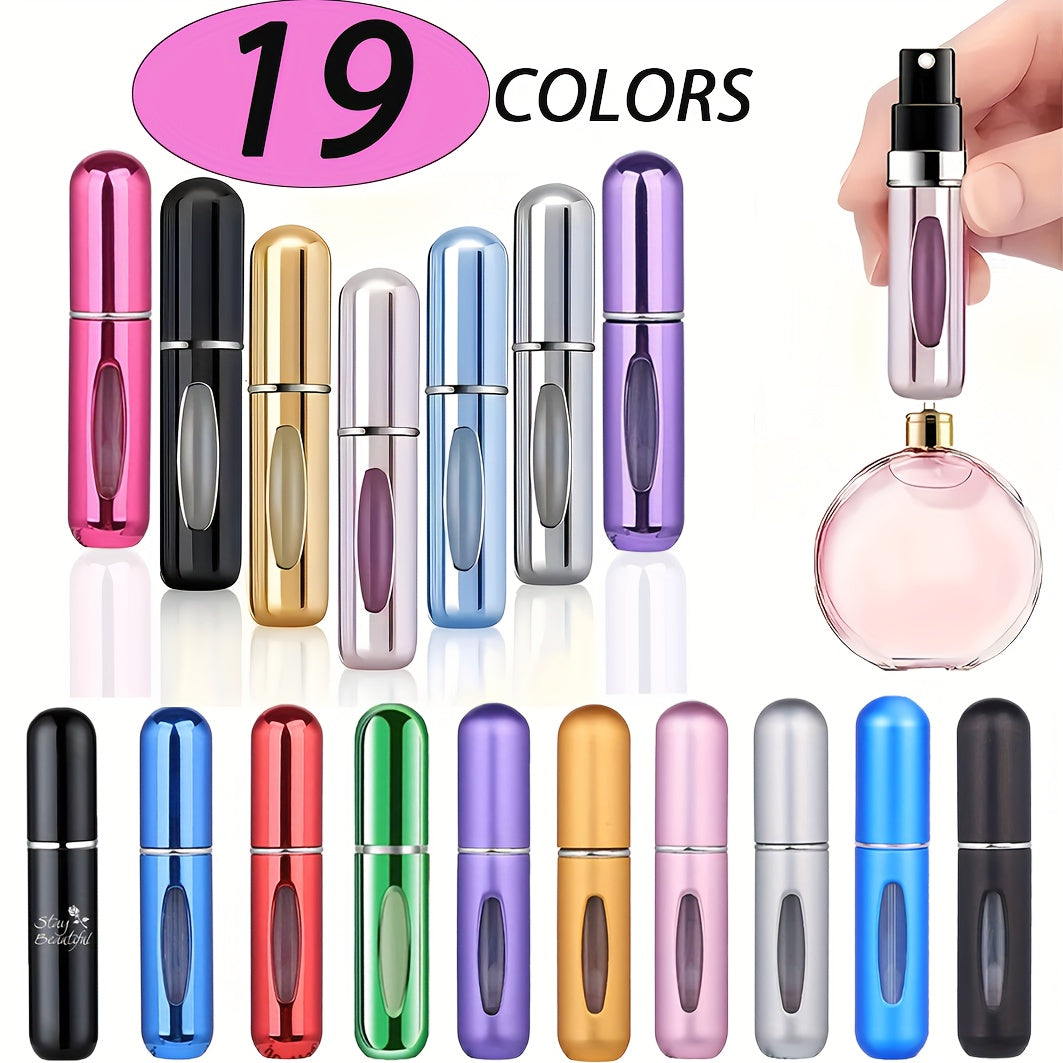 Refillable atomized perfume bottle ideal for travel and outings (5ml), suitable for men and women, makes a great gift.