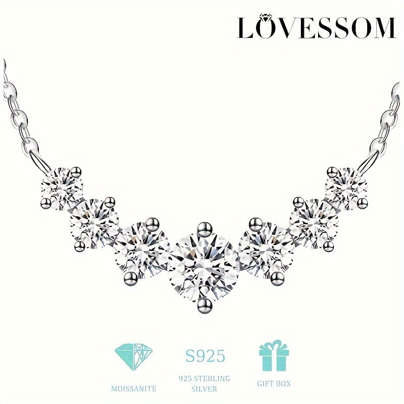 Stunning Moissanite Choker Necklace in 925 Silver - Perfect Neck Jewelry for Wedding, Proposal, Engagement, Anniversary, or Birthday Gift.