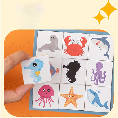 Wooden Shadow Matching Game: Educational puzzle toy for cognitive development and fine motor skills. Features durable construction and small size.