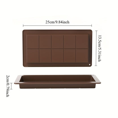 Silicone Chocolate Bar Mold - Extra-Large Size, BPA-Free, Ideal for Making Stuffed Bars & Candies, Must-Have Kitchen Tool for Chocolate Making