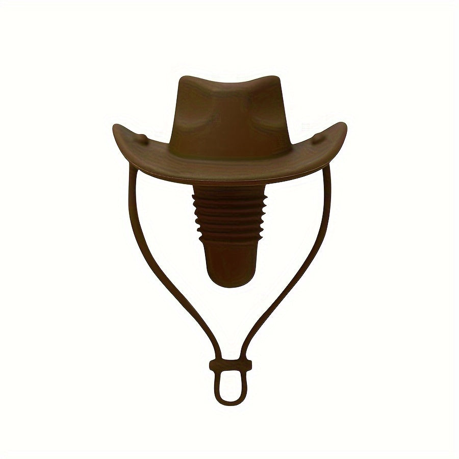 Silicone cowboy hat bottle sealer for festive spirits, perfect for holidays and celebrations.