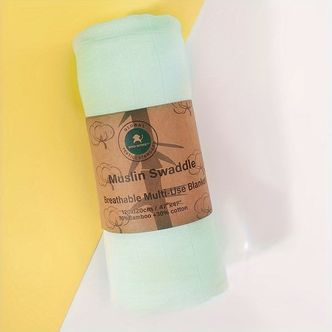 Sumptuously Soft and Breathable Bamboo Swaddle Blanket from Bindimonkey - Gentle on Skin, Hand Wash Recommended, Must-Have for Babies