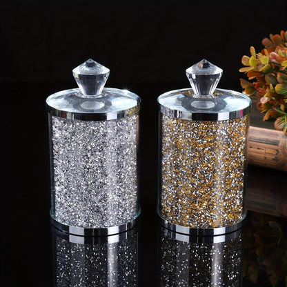 One piece Crystal Diamond Storage Jar made from Borosilicate Glass - perfect for storing tea.