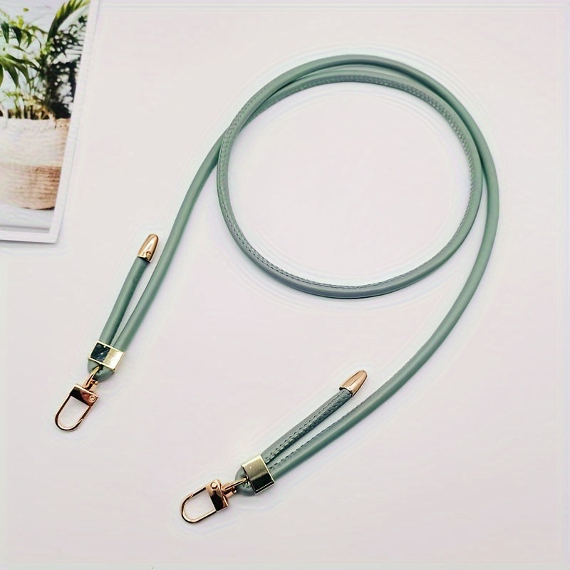 Stylish Faux Leather Shoulder Strap with Adjustable Length - Customize with Round Rope, Ideal for Handbags & Phone Cases