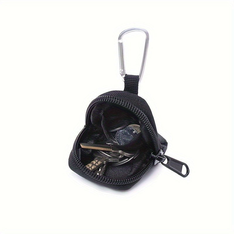 Keychain pouch with carabiner clip featuring the Ben Davis Gorilla logo, perfect for holding keys and small items on-the-go. Ideal for casual use as a mini accessory case.