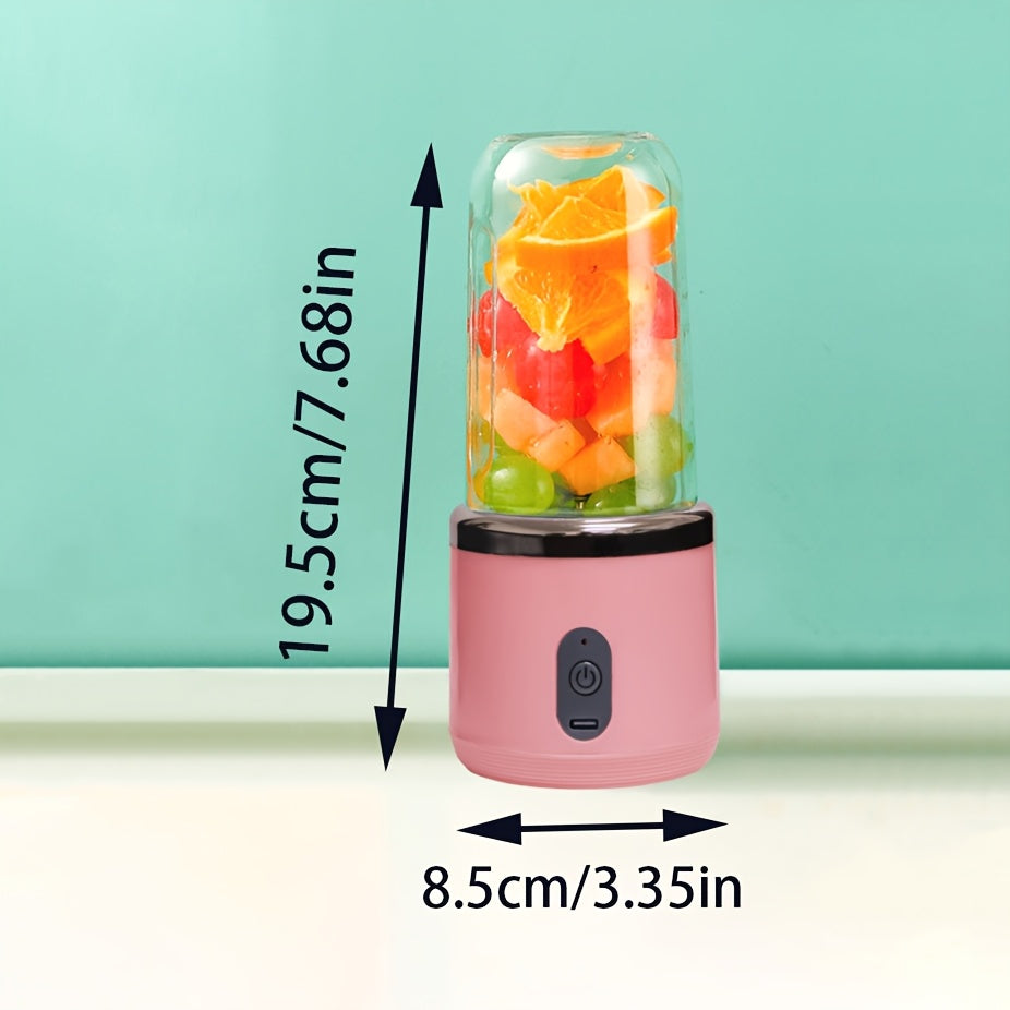 Introducing the upgraded version of our portable juicer set with a powerful 1500mAh ultra long battery. This juicer now features 10 blade heads for increased efficiency and super power. Perfect for making fresh fruit juices, it comes with both a single