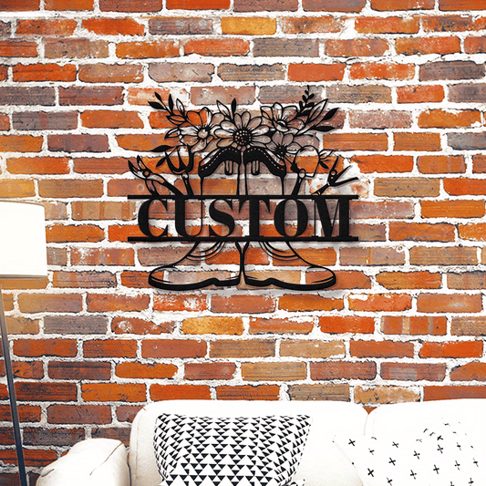 Personalize your home with this stunning Custom Vintage Floral Garden Metal Wall Art Sign. Add a touch of rustic charm to your decor with this unique hanging piece. Made from durable metal, this versatile art piece complements any style of home decor.