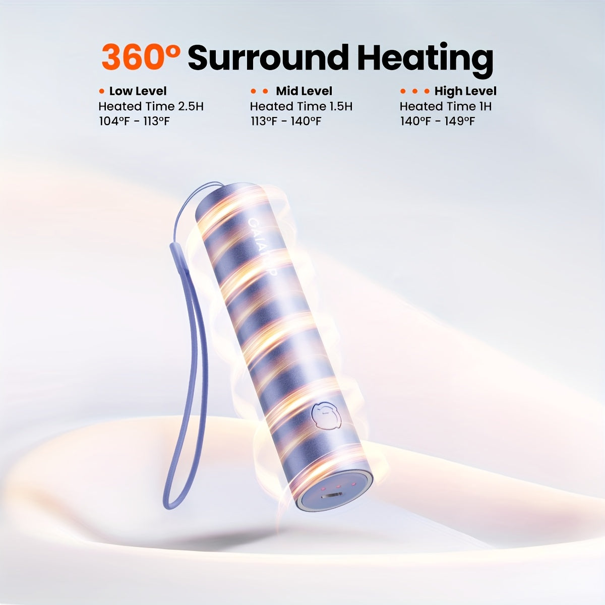 Stay warm this winter with the 1pc GAIATOP Rechargeable Hand Warmer. With three heat settings and a 3000mAh lithium battery, this portable round design hand warmer is perfect for outdoor activities or daily use. It features USB charging and is made of