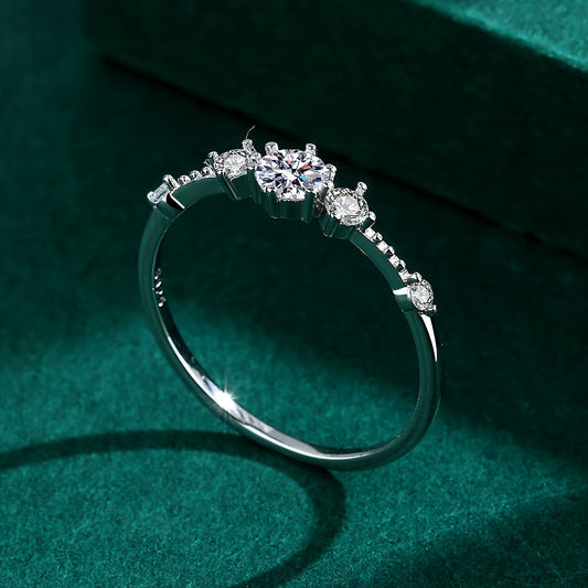 Exquisite Floral Design S925 Sterling Silver Ring with Cubic Zirconia, Ideal for Daily Wear and Valentine's Day - Featuring April Birthstone, Inspired by Korean and Japanese Fashion Trends, Elegant and Timeless Piece for 2022.