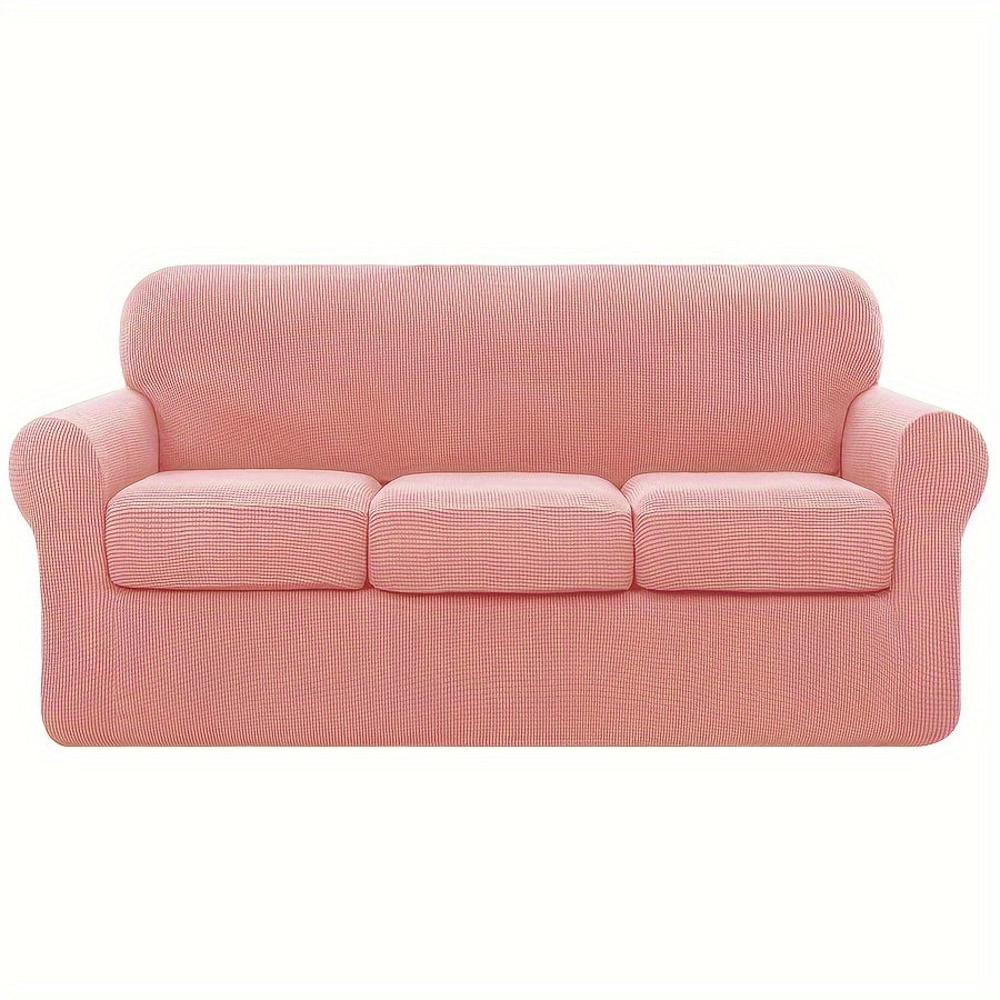 Soft sofa cover sets for bedroom, office, living room, or home decor. Available in 2, 3, or 4 piece sets. Stretchable and protective for couches and furniture.