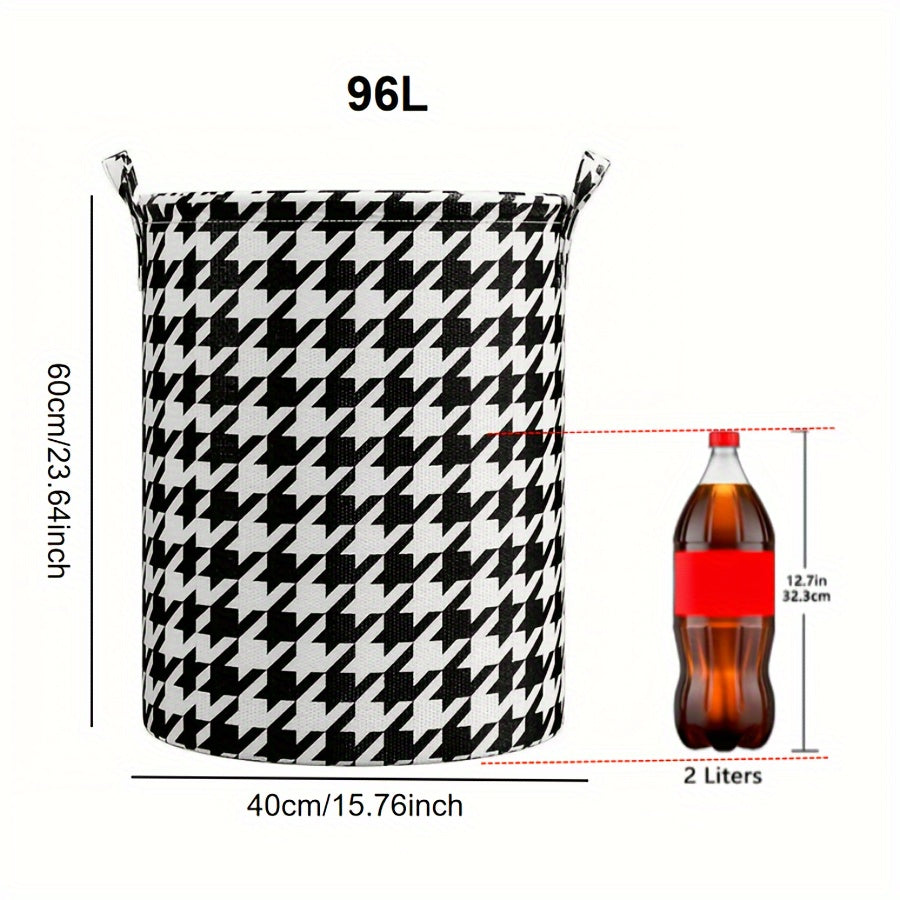 Прочный тканевый складной корзина для белья большого размера с ручками - объем 96 литров - универсальная корзина для хранения игрушек, мелочей и многого другого - идеально подходит для ванной, гостиной и не только
