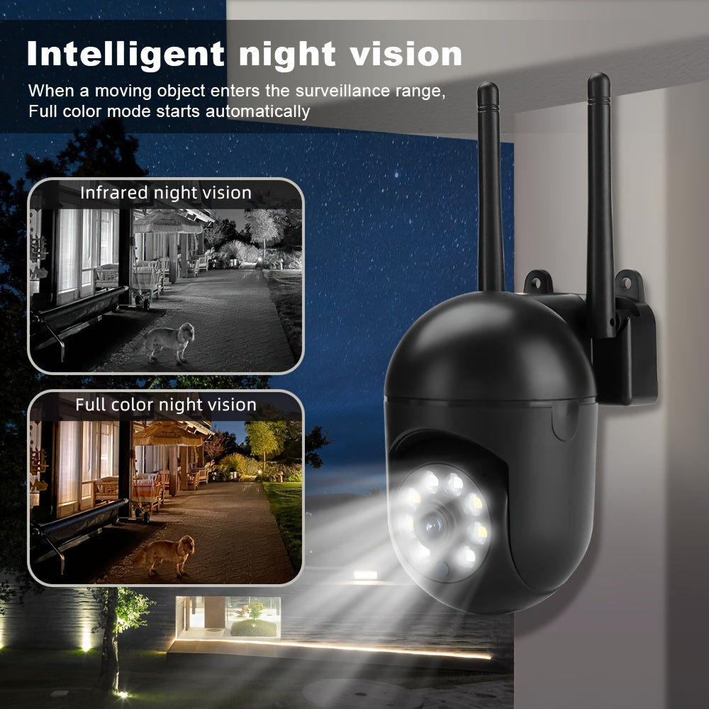 Get two 1080P HD Night Vision Security Cameras for Christmas and New Year! These cameras offer wireless connectivity, AI detection and human tracking, a 355° panoramic view, WiFi enabled with two-way audio, and are smartphone compatible. Give the gift of