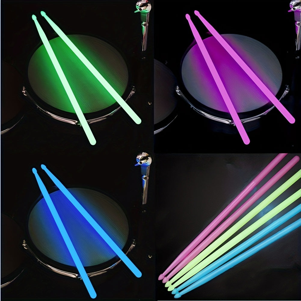 Luminous light up drumsticks for professional drummers and beginners in green.