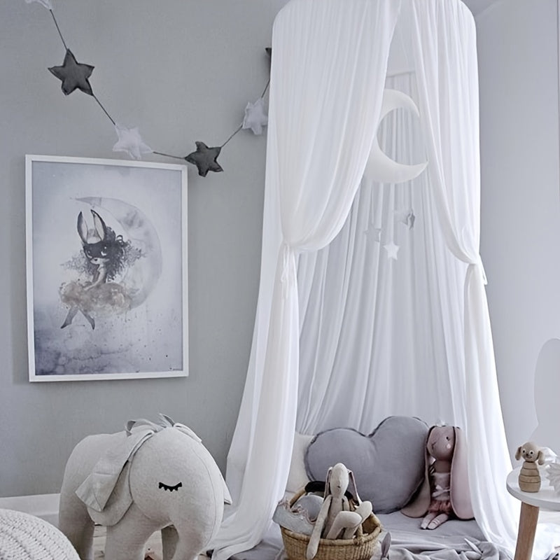 Transform your child's bed with the Baby Chiffon Ceiling Mosquito Net, a light and breathable canopy that adds a decorative touch to their room. Perfect for creating a cozy and fun hideaway, this bed mantle mosquito net makes a great Christmas or